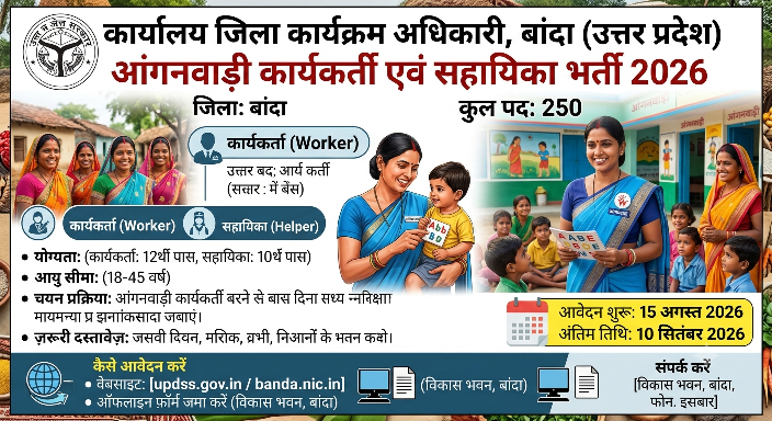 Banda Anganwadi Worker Recruitment 2026 - Apply Online for 122 Posts