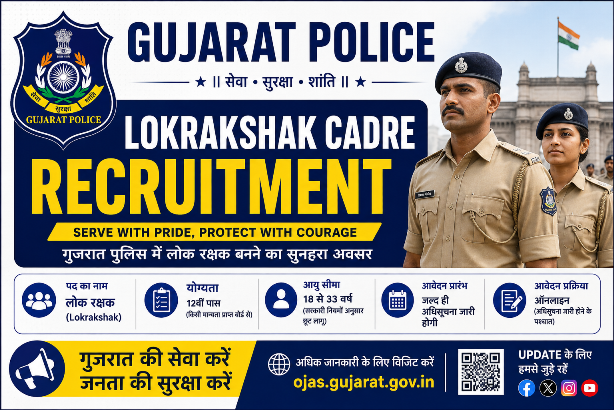 Gujarat Police Lokrakshak Recruitment Poster