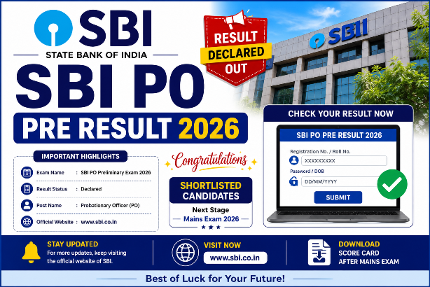 SBI PO Pre Result 2026