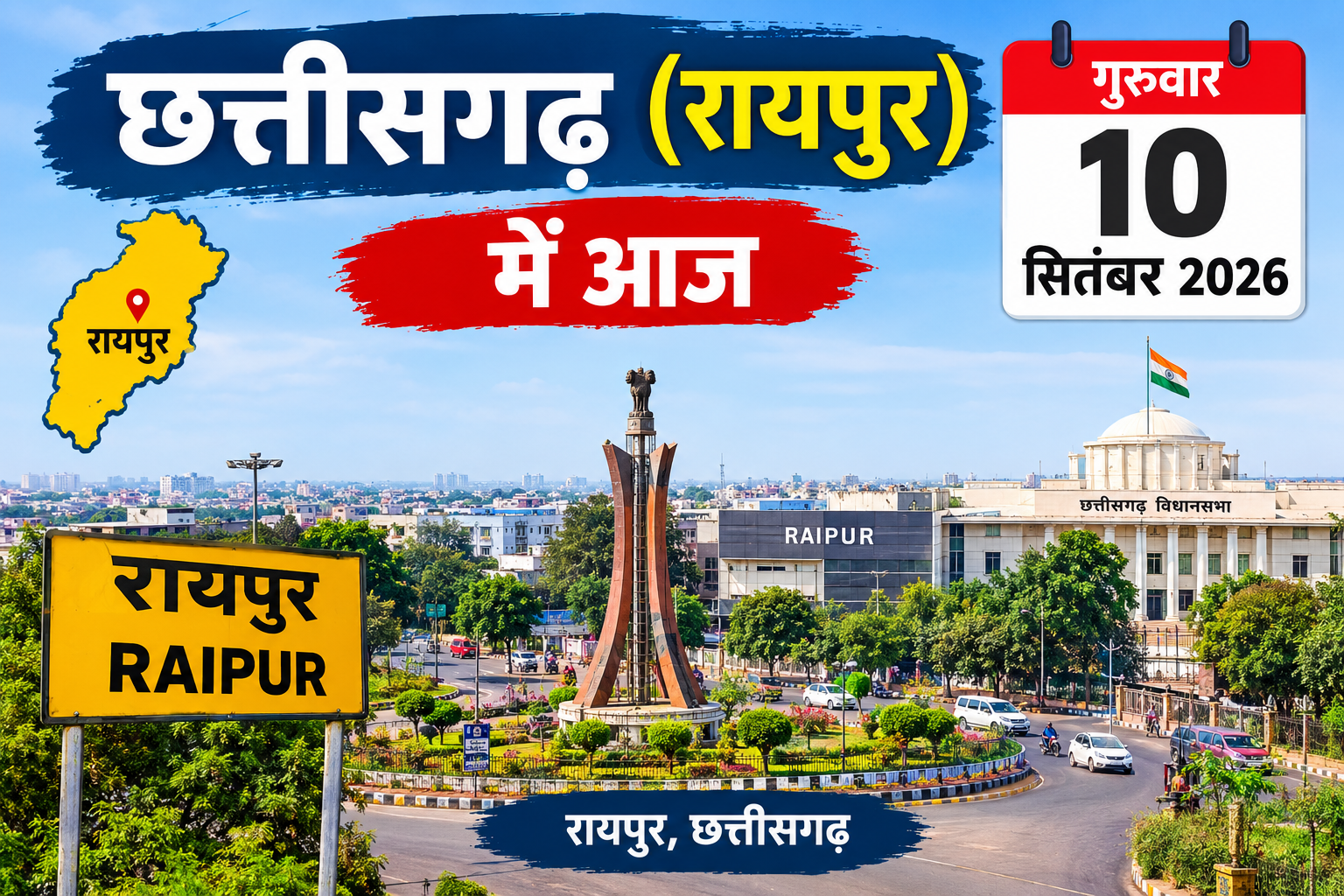 chhattisgarh raipur mein aaj 10 september 2026