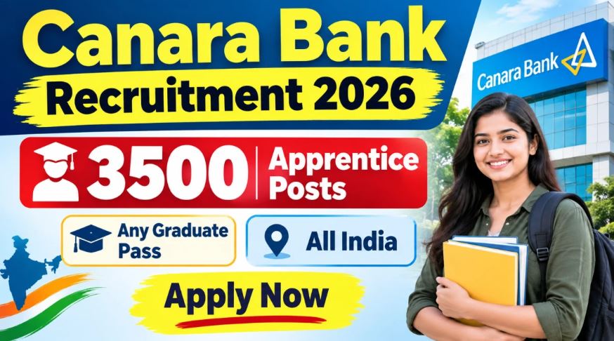 Canara Bank Apprentice Recruitment 2026 Notification Out - Apply Online for 3500 Graduate Apprentice Posts