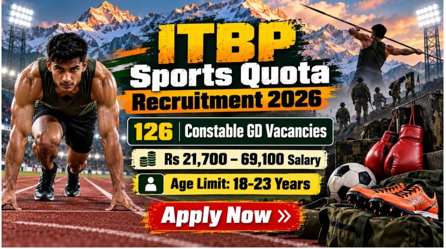 ITBP Sports Quota Recruitment 2026 Notification Out