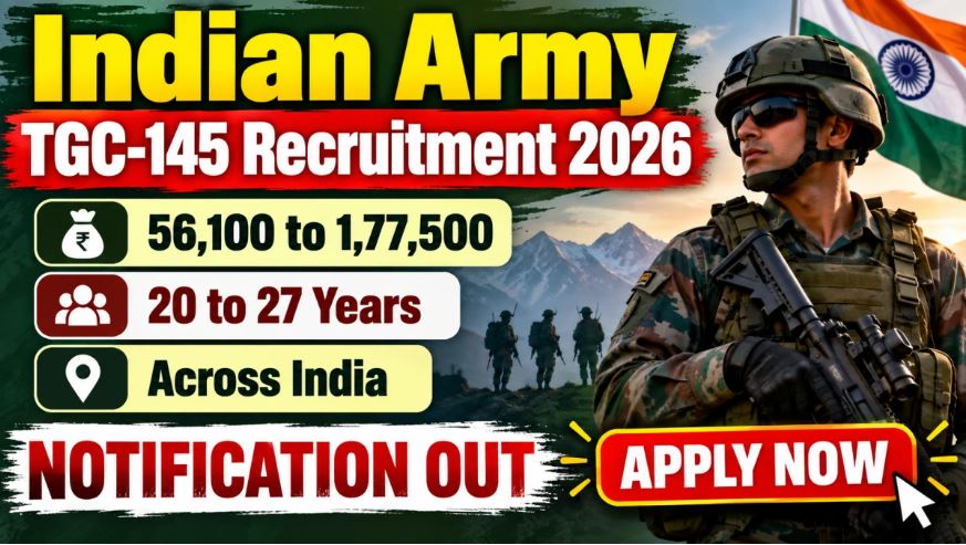 Indian Army TGC-145 Recruitment 2026 Notification Out – Apply Online for 30 Posts
